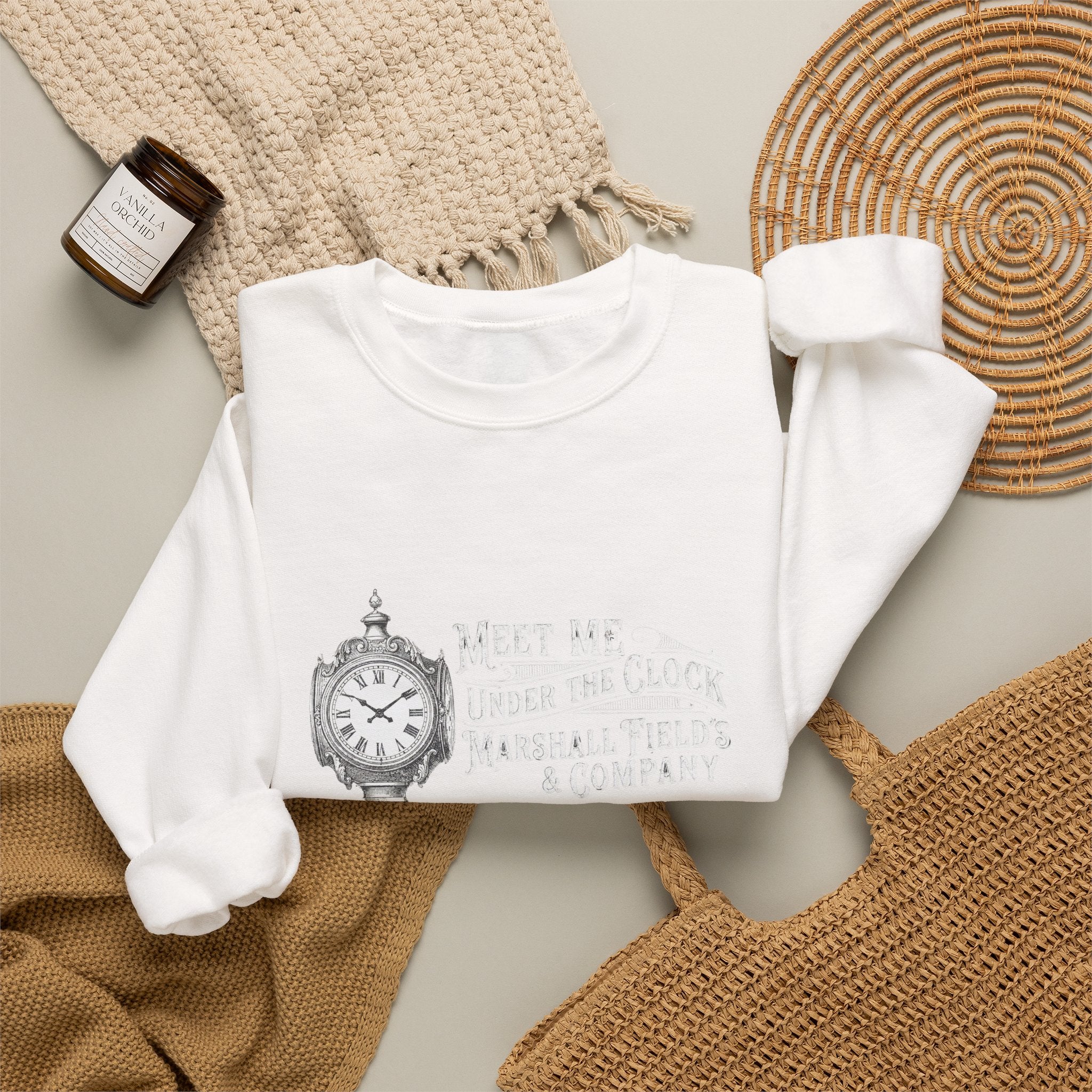 Marshall Field's Under the Clock Sweatshirt | Vintage Chicago Nostalgia Crewneck | Meet Me Under The Clock Shirt |  Classic Chicago