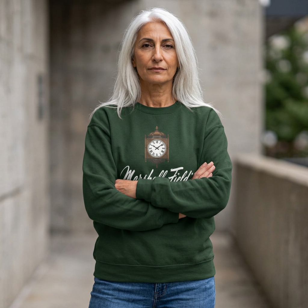 Marshall Field's Sweatshirt, Vintage Style Chicago Crewneck, The Great Clock State Street, Historic Department Store Gift, Est 1852 Sweater