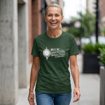 Marshall Field's Under the Clock T-Shirt | Vintage Chicago Nostalgia Tee | Meet Me Under The Clock Shirt | State Street Heritage Gift