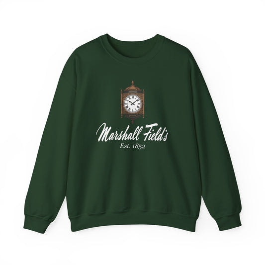 Marshall Field's Sweatshirt, Vintage Style Chicago Crewneck, The Great Clock State Street, Historic Department Store Gift, Est 1852 Sweater