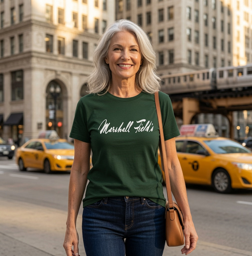 Marshall Fields Chicago T-Shirt - Vintage Style Graphic Tee, Retro Department Store Shirt, Classic Chicago Souvenir